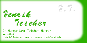 henrik teicher business card